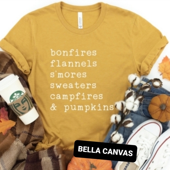 Bella Canvas Tops - NEW Bonfire Mustard Tee